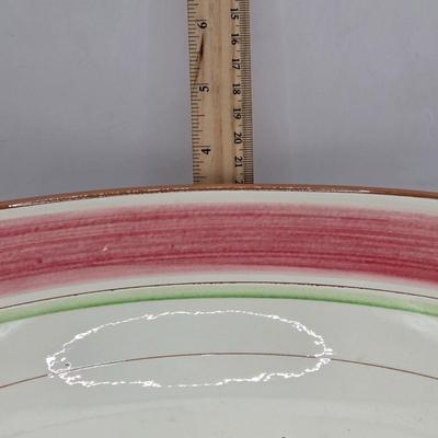 LOT 141K: Stangl Pottery Wild Rose Large Serving Platter, Large Serving Bowl, and Covered Bowl