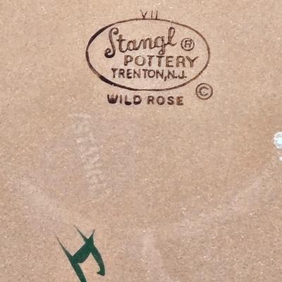 LOT 141K: Stangl Pottery Wild Rose Large Serving Platter, Large Serving Bowl, and Covered Bowl