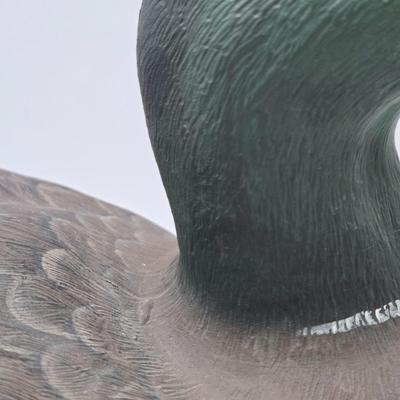 LOT 143K: 1992 Mallard Drake Hand Painted Wood Decoy Duck by B Campbell