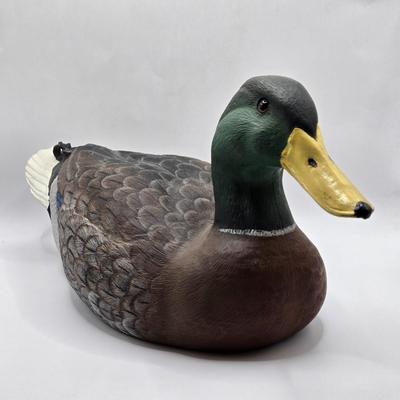 LOT 143K: 1992 Mallard Drake Hand Painted Wood Decoy Duck by B Campbell