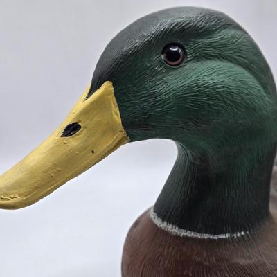 LOT 143K: 1992 Mallard Drake Hand Painted Wood Decoy Duck by B Campbell