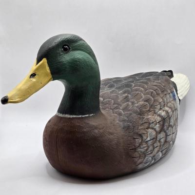 LOT 143K: 1992 Mallard Drake Hand Painted Wood Decoy Duck by B Campbell