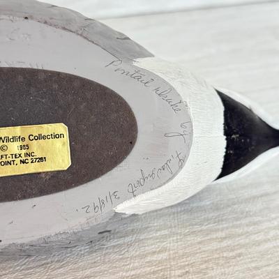LOT 145K: 1991 Signed Pintail Drake Duck Decoy
