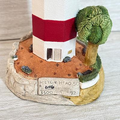 LOT 146K: 1998 Christmas Old Field Point Harbor Lights Lighthouse #707 w/ Harbor Lights Lighthouses: Alcatraz Island California #417...