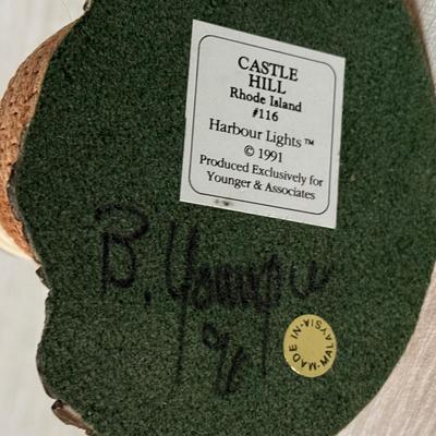 LOT 148K: Harbor Lights Lighthouses: Signed B Younger Castle Hill Rhode Island #116, 2000 Special Event Exclusive Beckoning Beacons HL630...