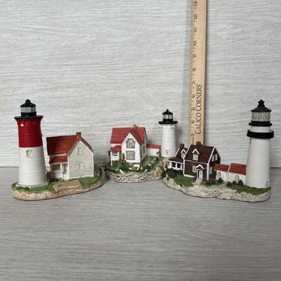 LOT 150K: Harbor Lights Lighthouses: Nauset Beach Massachusetts #126, Cape Neddick Maine #141 & Highland Light Massachusetts #161