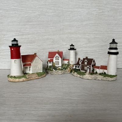 LOT 150K: Harbor Lights Lighthouses: Nauset Beach Massachusetts #126, Cape Neddick Maine #141 & Highland Light Massachusetts #161