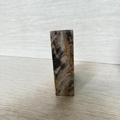 LOT 154L: Green Geode Bookends & Stone Bookends