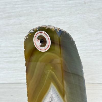 LOT 154L: Green Geode Bookends & Stone Bookends