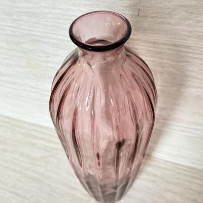 LOT 161F: Purple Art Glass Vases