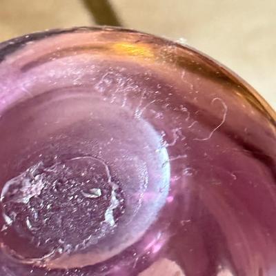 LOT 161F: Purple Art Glass Vases