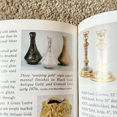 LOT 162K: Vintage Stangl Hand Painted Black Gold Vase 4090 w/ Stangl Collector's Encyclopedia of Vases, Lamps, and Birds