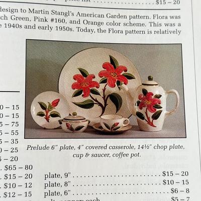 LOT 163K: Vintage 1940s Stangl Prelude Plates w/ Stangl Encyclopedia