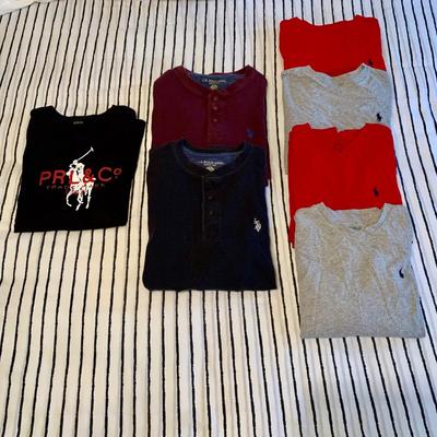 LOT 168 Z: Polo by Ralph Lauren Collection; Long Sleeve Shirts, Thermals, Zip Up Hoodie, Sweatshirt, & Sweater