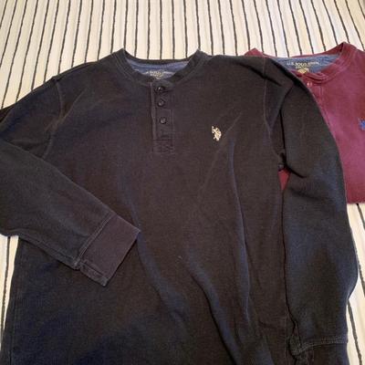 LOT 168 Z: Polo by Ralph Lauren Collection; Long Sleeve Shirts, Thermals, Zip Up Hoodie, Sweatshirt, & Sweater