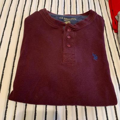 LOT 168 Z: Polo by Ralph Lauren Collection; Long Sleeve Shirts, Thermals, Zip Up Hoodie, Sweatshirt, & Sweater