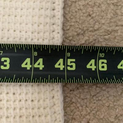 LOT 171 Z: Handmade Knit Rose Cross stitch Pattern Throw Blanket