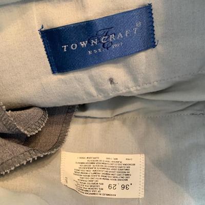 LOT 180 Z: Tote of Men's Pants & Suspenders; Dockers, Haggar, Towncraft, & More!