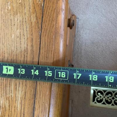 LOT 243 Z: Wooden Bedside Table & Headboard w/ Wheat Accent