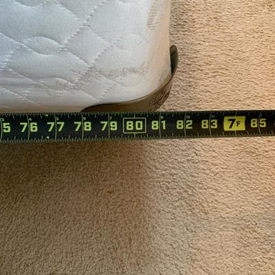 LOT 243 Z: Wooden Bedside Table & Headboard w/ Wheat Accent