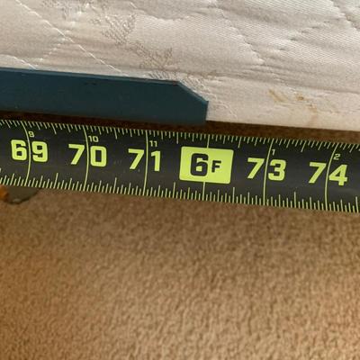 LOT 243 Z: Wooden Bedside Table & Headboard w/ Wheat Accent