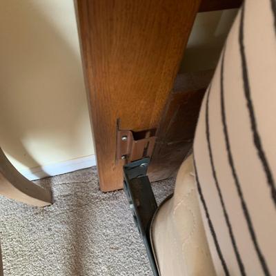 LOT 243 Z: Wooden Bedside Table & Headboard w/ Wheat Accent