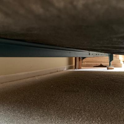 LOT 243 Z: Wooden Bedside Table & Headboard w/ Wheat Accent