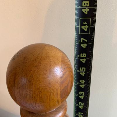 LOT 243 Z: Wooden Bedside Table & Headboard w/ Wheat Accent