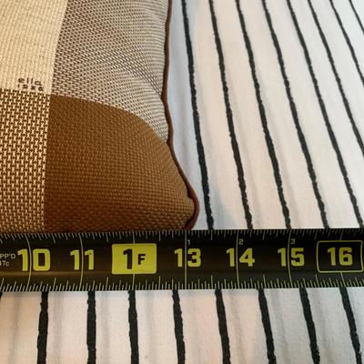 LOT 244 Z: Vintage Hand Carved Cane Seat Chair & Cross Stitched Pillow