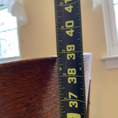 LOT 244 Z: Vintage Hand Carved Cane Seat Chair & Cross Stitched Pillow