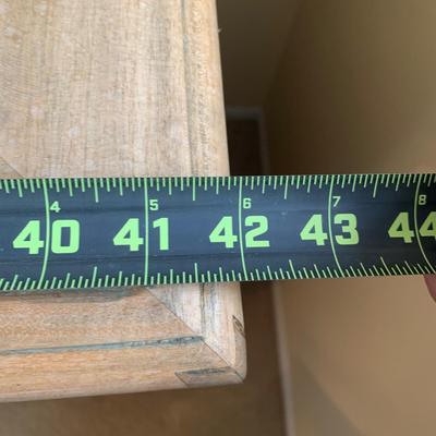 LOT 245 Z: Raw Wood 3 Drawer Dresser w/ Decor