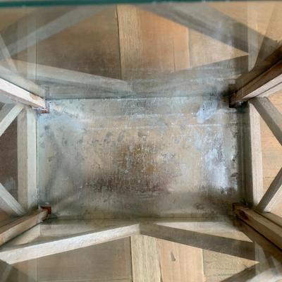 LOT 245 Z: Raw Wood 3 Drawer Dresser w/ Decor