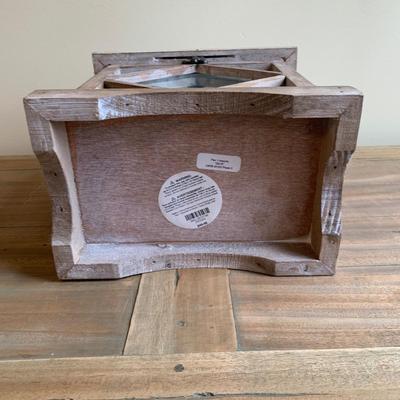 LOT 245 Z: Raw Wood 3 Drawer Dresser w/ Decor