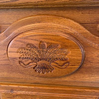 LOT 247 Z: 5 Drawer Chest Of Drawers w/ Wheat Accent