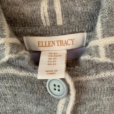 LOT 252 Z: Ellen Tracy Wool Blend Sweater Coats