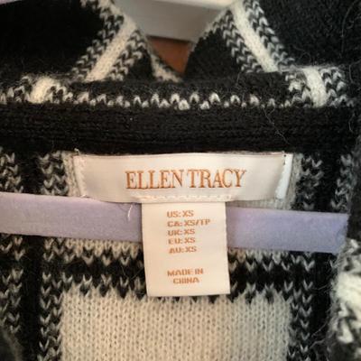 LOT 252 Z: Ellen Tracy Wool Blend Sweater Coats