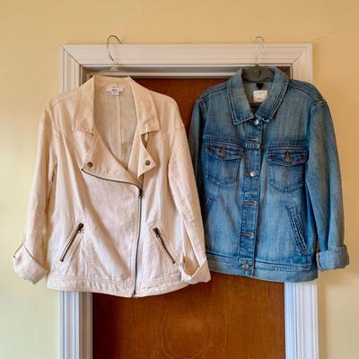 LOT 254 Z: Bar III Linen Jacket & J. Crew Denim Jacket