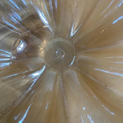 LOT 258 X: Gorgeous Iridescent Murano Glass Flower Bowl Centrepiece