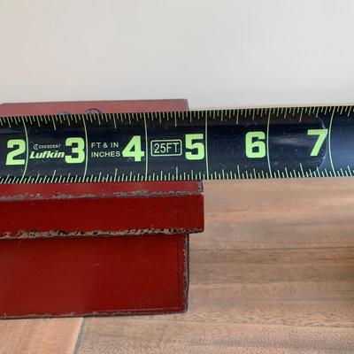 LOT 259 Y: Red Floral Jewlery / Trinket Boxes