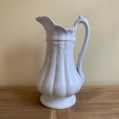 LOT 264 Y: Royal Burgess & Goddard Wash Bowl & Pitcher w/ Elsmore & Forster Pitcher