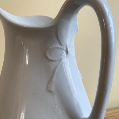 LOT 264 Y: Royal Burgess & Goddard Wash Bowl & Pitcher w/ Elsmore & Forster Pitcher