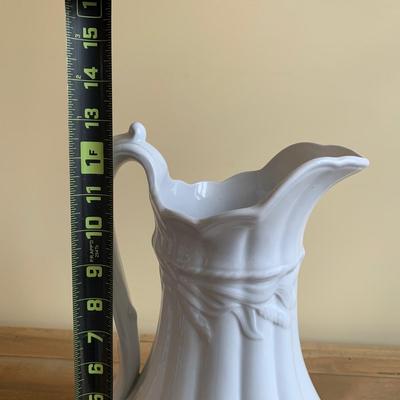 LOT 264 Y: Royal Burgess & Goddard Wash Bowl & Pitcher w/ Elsmore & Forster Pitcher