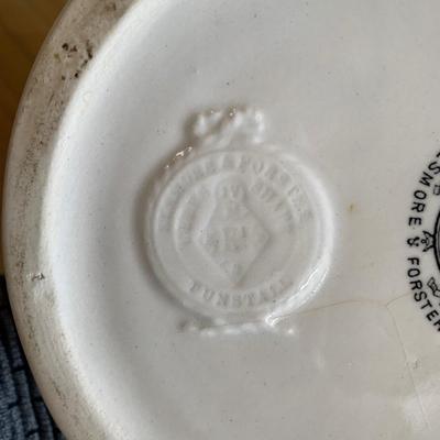 LOT 264 Y: Royal Burgess & Goddard Wash Bowl & Pitcher w/ Elsmore & Forster Pitcher