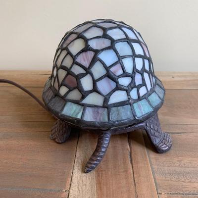LOT 265 Z: Stained Glass Turtle Lamp