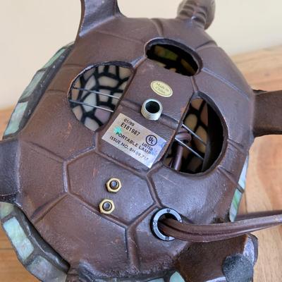LOT 265 Z: Stained Glass Turtle Lamp