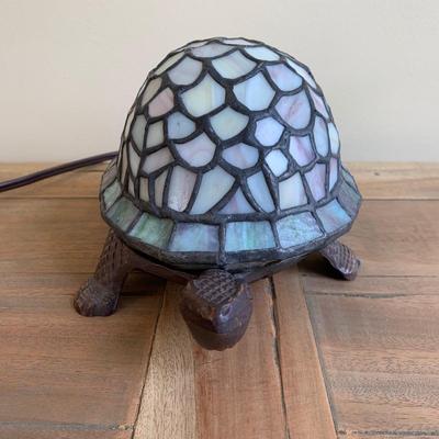 LOT 265 Z: Stained Glass Turtle Lamp