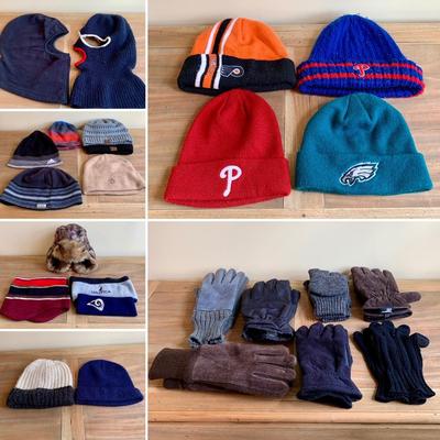 LOT 266 X: Winter Gear Collection; Gloves, Hats, Facemasks, & Ear Warmer Bands