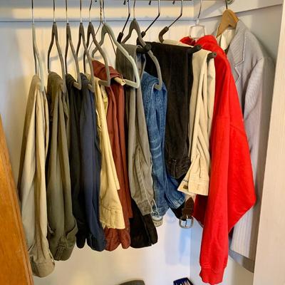 LOT 268 X: Closet Clear Out! Men's Clothing, Shoes, Robes, & More!