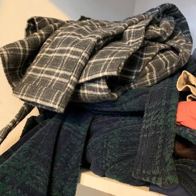 LOT 268 X: Closet Clear Out! Men's Clothing, Shoes, Robes, & More!