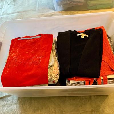 LOT 270 X: Tote of Women's Clothing; Cyrus, Lucky Brand, Karl Lagerfeld, & More!